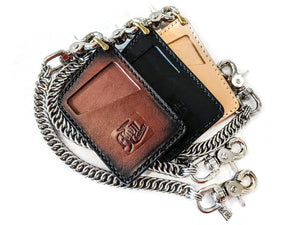 Minimalist Leather Chain Wallet - Anvil Customs