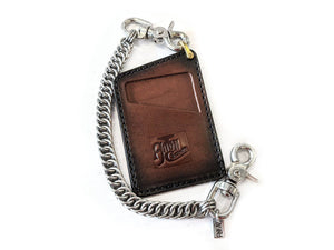 Minimalist Leather Chain Wallet - Anvil Customs