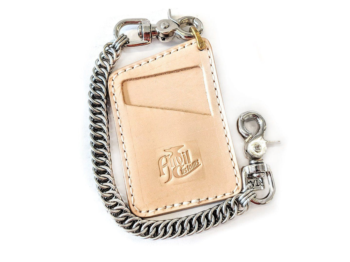 Minimalist Leather Chain Wallet - Anvil Customs
