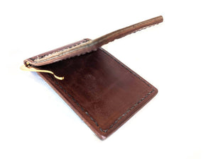Money Clip Wallet - Vintage Alligator Embossed Cowhide - Anvil Customs