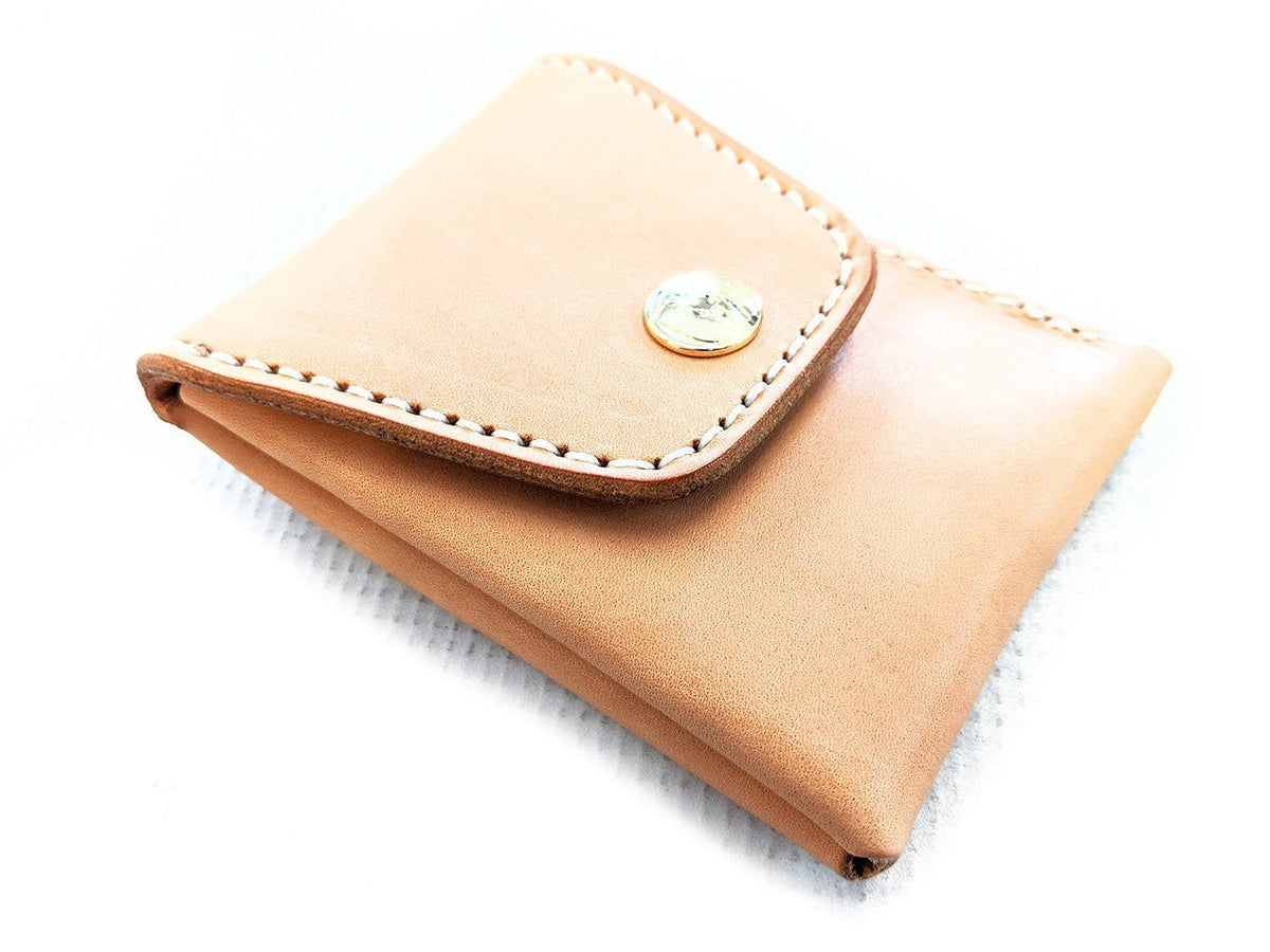 Sarasota Pocket Wallet - Natural Cowhide - Anvil Customs