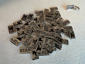 Silver Anvil Wallet Chain RTA Tag w/ring - Anvil Customs