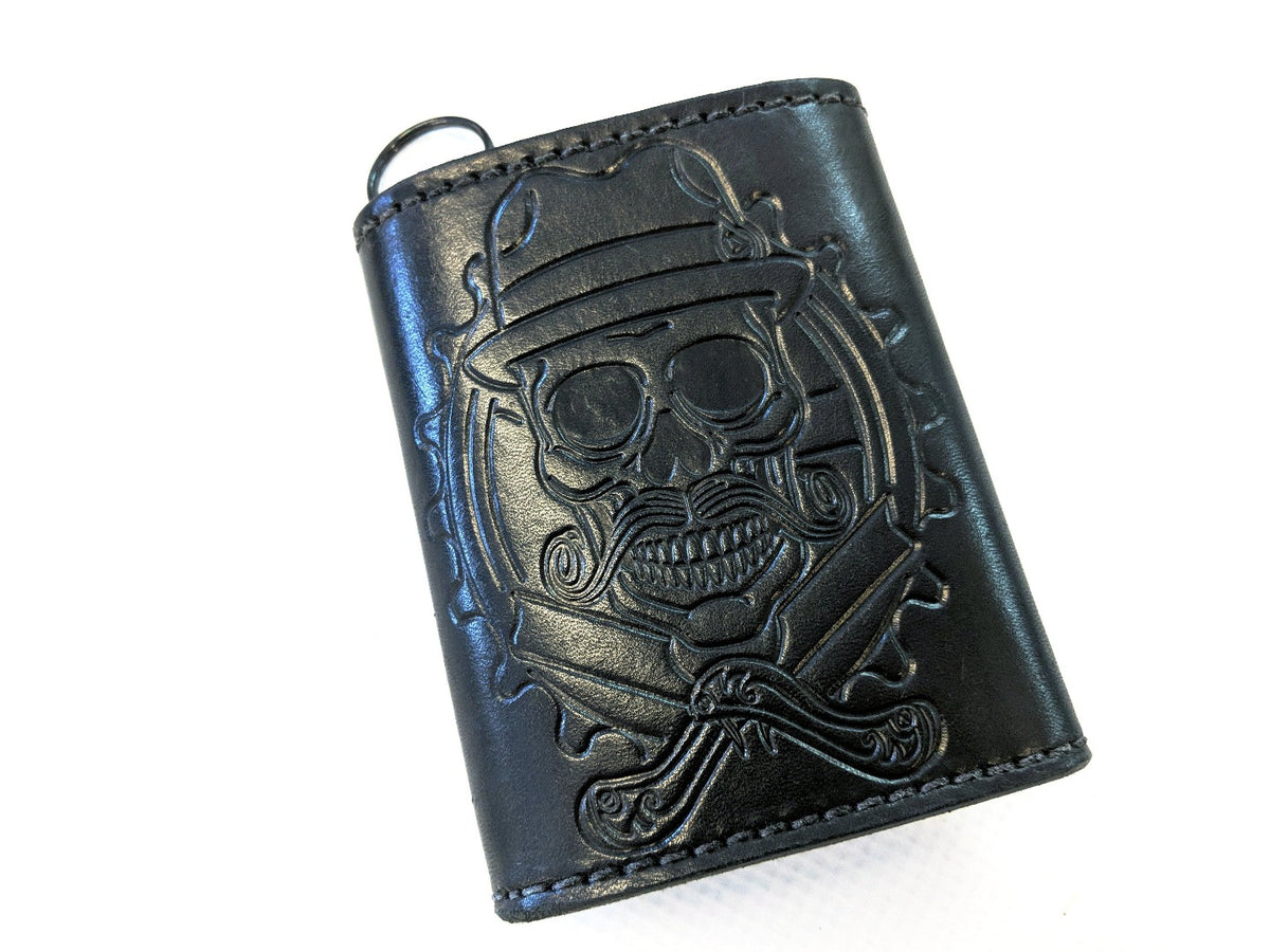 Trifold Leather Chain Wallet - Anvil Customs