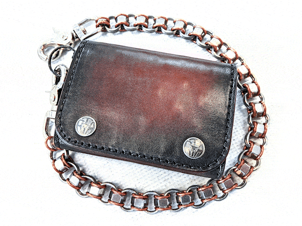 Trifold Leather Chain Wallet - Anvil Customs
